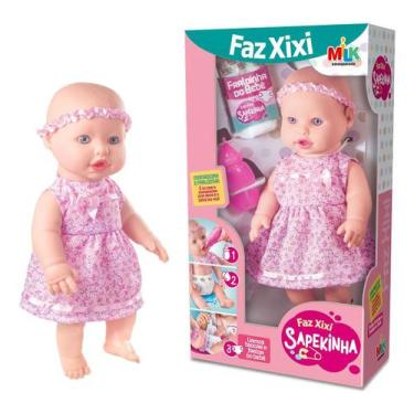 Imagem de Boneca Bebê Bebezão Sapekinha Primeiros Sons Meninas Coleção - Milk Br