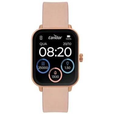 Imagem de Relógio Unissex Condor Smartwatch Original Rosa COSMART1AB8J Pulseira Silicone Rosa-Unissex
