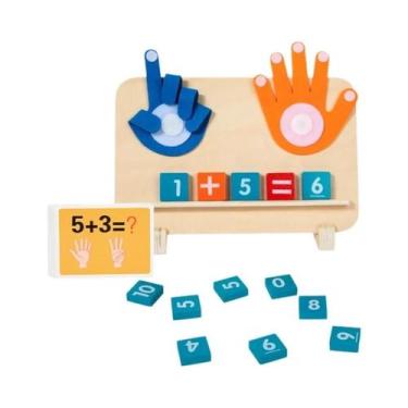 Imagem de Jogos De Aprendizagem De Matemática Em Madeira Montessori Brinquedos D