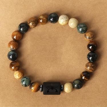 Imagem de Pulseiras do zodíaco para adultos, série 12 constelações, pulseira de corrente ajustável com signos do zodíaco, presente personalizado para homens e mulheres, One Size, Pedra, Sem Pedra Preciosa