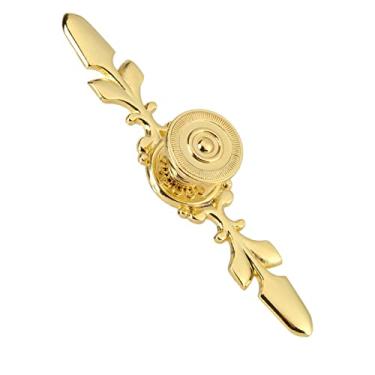 Imagem de Hyuduo Puxador de Gaveta para Armário, Puxador de Liga de Zinco de 4,72 Polegadas, Estilo Europeu retrô Com Design Elegante e Delgado para Cômoda, Caixa de Joias, (Pequeno conjunto de ouro)