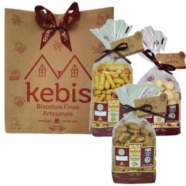 Imagem de Kit presente Biscoito caseiro Beijinho, P Cebola e Canela - Kebis