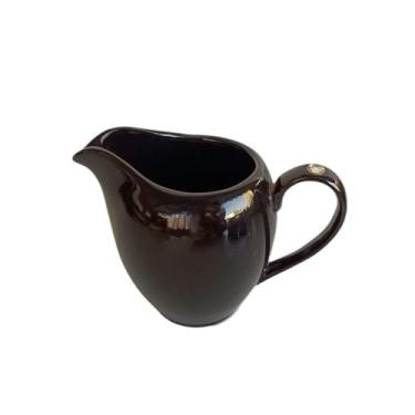 Imagem de Molho de cerâmica preta, para restaurante, hotel, barco, comerciante, leite, jarro com alça, jarro de leite
