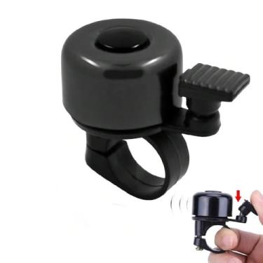 Imagem de BUZINA CAMPAINHA PARA BIKE COM DESIGN VINTAGE SOM TRIM TRIM SINO BICICLETA ADULTO INFANTIL PRETA