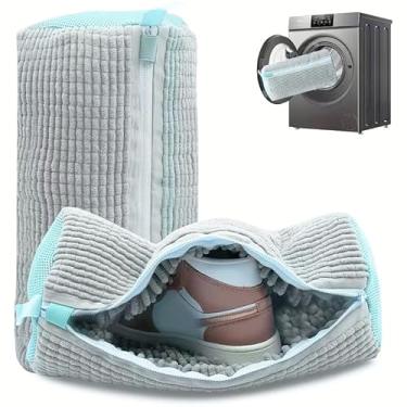 Imagem de DX Grandway 2 peças de sacos para máquina de lavar sapatos, sacos de lavanderia XXL para lavadora e secadora, zíper resistente com design de gancho, sacos secos de tênis incluídos, saco de lavagem