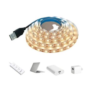 Imagem de Fita De LED Flexível Branco Quente/Branco 5V USB Para Iluminação De TV