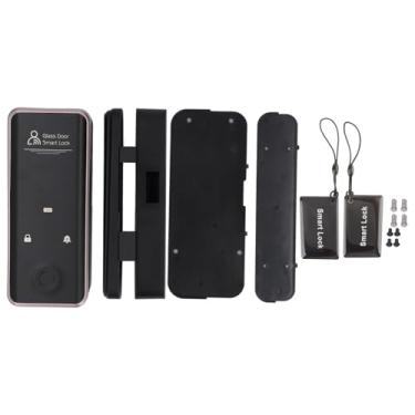 Imagem de Fechadura eletrônica de vidro inteligente com impressão digital, senha de entrada sem chave, fonte de alimentação de emergência para escritório em casa