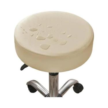 Imagem de Capa Protetora Redonda Impermeável De Couro PU Para Banqueta De Bar E 