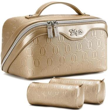 Imagem de Bolsa de maquiagem BOYATU Travel Cosmetic Organizer, conjunto de 3 par