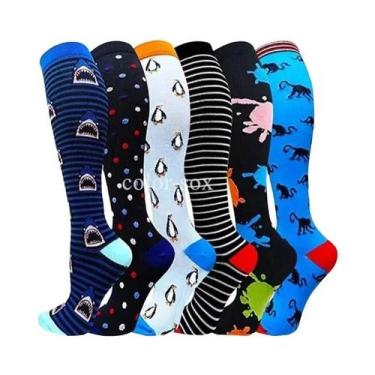 Imagem de Meias De Compressão Médicas Para Mulheres, 3 a 6 Pares, Meias Esportiv