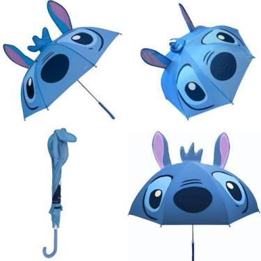 Imagem de Guarda Chuva Sombrinha 3D Disney Stitch Azul Tuut 26534