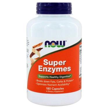 Imagem de Super Enzymes Enzimas Digestivas (180 VCaps) Now Foods, Suplemento Ali