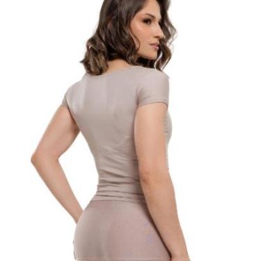 Imagem de Camiseta Feminina Segunda Pele Anágua Manga Curta-Feminino