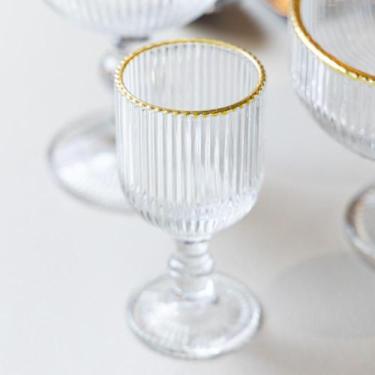 Imagem de Taça para Licor com Fio de Ouro Lines 75ml Vidro Wolff