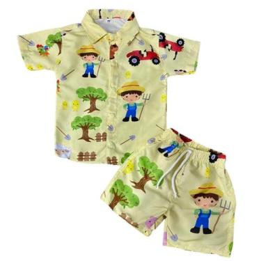 Imagem de Conjunto Mauricinho Fazendinha - Camisa E Bermuda - PEQUENOS ENCANTOS 