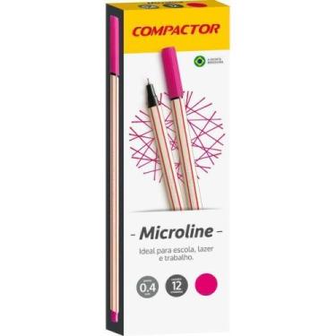 Imagem de Caneta Ponta Porosa Microline 0,4mm Rosa 12un Compactor