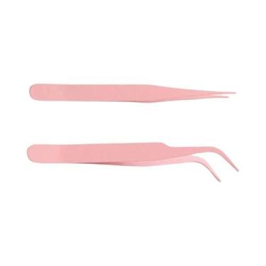 Imagem de Pinça De Aço Inoxidável Com Design De Macaron Para Cílios, Decoração D