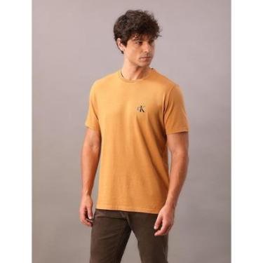 Imagem de Camiseta Manga Curta Calvin Klein Jeans Masculino Reissue Peito - Havana-Feminino