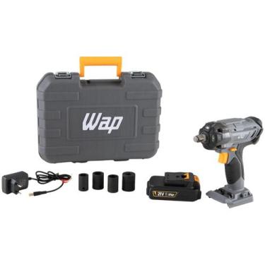 Imagem de Chave de Impacto WAP K21 CH01, 21V, Bateria 2000mAh, Bivolt, Cinza, 21