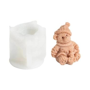 Imagem de Moldes De Silicone Para Velas E Sabonetes De Urso De Pelúcia, Com Urso