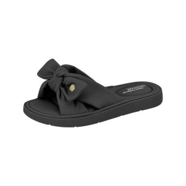 Imagem de Sandália Slide Modare Feminina Nobuck Ultra Soft Laço, Preto, 38
