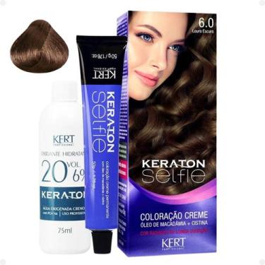 Imagem de Coloração Creme Kert Keraton Selfie 6.0 Louro Escuro