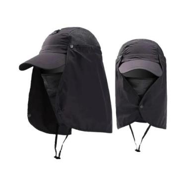 Imagem de Chapéu De Pesca De Secagem Rápida Anti-UV Protetor Solar Para Rosto E 