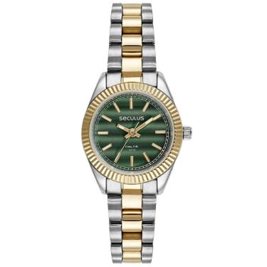 Imagem de Relógio Seculus 77245LPSVBA5 Feminino Bicolor 24mm Aço Inox-Feminino