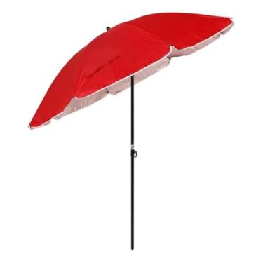 Imagem de Guarda Sol Articulado Classic Verão Fps 60 Grande 1,93m Liso (Vermelho)