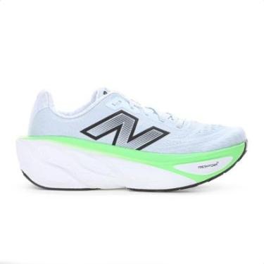 Imagem de Tênis New Balance Fresh Foam X More V5 Azul Claro e Verde - Masculino-Masculino