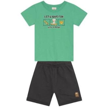 Imagem de Conjunto infantil menino de cachorrinho em puff Brandili-Masculino