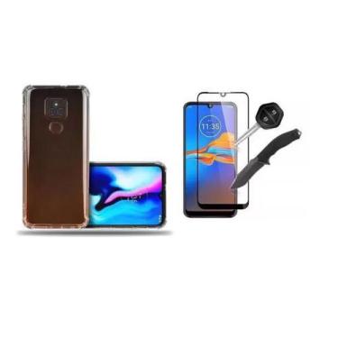 Imagem de Capinha Moto E7 Plus Premium Anti Shock TPU + Película 3D Vidro Motoro