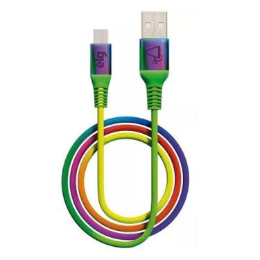 Imagem de Cabo Micro USB Rainbow Recarga Sincronização 1 Metro M510RB Cor:Rainbo