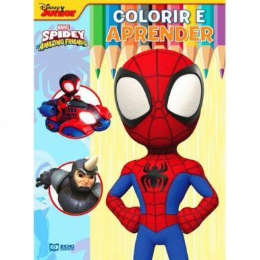 Imagem de Colorir e aprender super heróis marvel - spidey 1 - RIDEEL