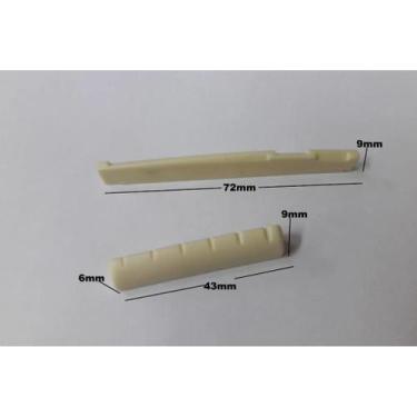 Imagem de Kit Com 1+1 Rastilho E Pestana Nut Para Violão Aço - CUSTOM