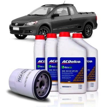 Imagem de Kit Troca Oleo 5w-40 Api Sn Filtro De Nova Saveiro 1982 A 2010 Kit2050