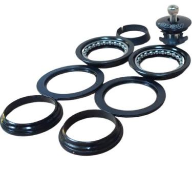 Imagem de Caixa Direção Aranha Estrela Garfo Aheadset De Bike Preto - NECO ORIGI