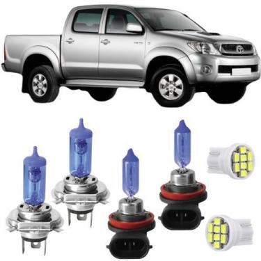 Imagem de Lâmpadas super brancas 8500k hilux 2015 ate 2017 h4 h11 - VELOX TIGER 
