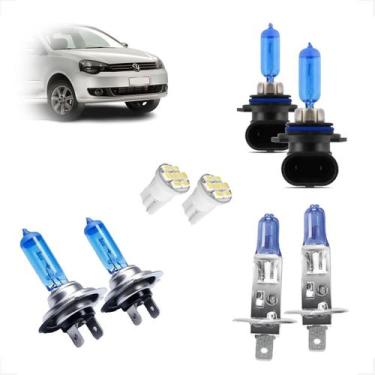 Imagem de Kit de Lâmpadas Halógena Super Branca Farol Baixo H7 Alto H1 e Milha H
