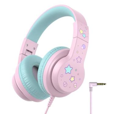 Imagem de Fones de ouvido iClever HS19S Kids Over-Ear, com fio, volume de 85 dBA