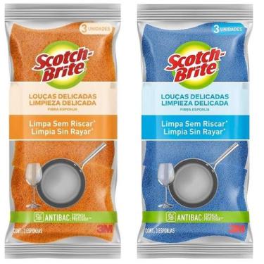 Imagem de Kit com 6 Esponjas SCOTCH Brite Limpeza Completa - 3M