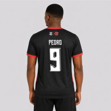 Imagem de Camisa Flamengo Emoção Listrada 9 Pedro - Braziline, M