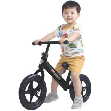 Imagem de Bicicleta Sem Pedal Treina Equilíbrio Infantil Preta - Castela