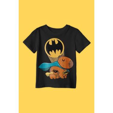 Imagem de Camiseta Infantil DC Comics Batman Capivara, 12, Preto