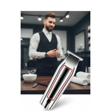 Imagem de 2x Cortador Profissional Sem Fio USB Lâmina Titânio Prata - Congratula