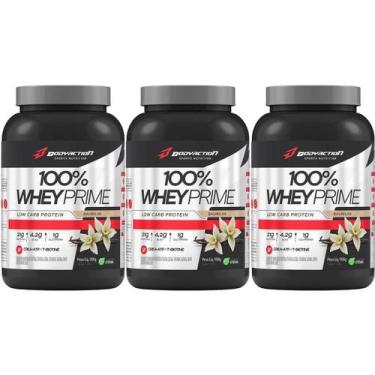 Imagem de Kit 3X 100% Whey Prime Concentrado - 900g Baunilha - BodyAction - Body