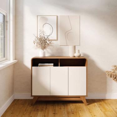 Imagem de Buffet Aparador 3 Portas Eccos Marrom/Off White