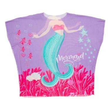Imagem de Saída De Praia Kimono Fantasia Piscina Tule Infantil Menina - Catarine