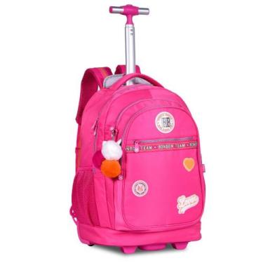 Imagem de Mochila de Carrinho Mala Bolsa Rebecca Bonbon Preto Rosa Azul Fashion 
