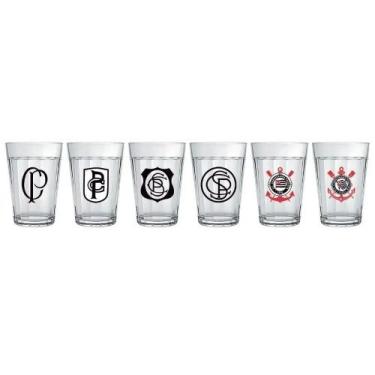 Imagem de Kit c/6 Copo Americano do Corinthians 190 ml - Allmix
